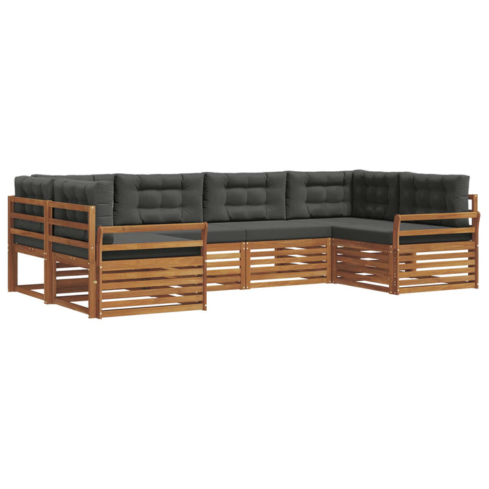 Set de canapele de exterior cu pernă 6 pcs Natural și Antracit - WALTI WALTI