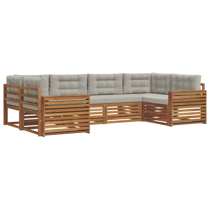 Seturi de canapele cu pernă 6 pcs Gri natural și deschis - WALTI WALTI