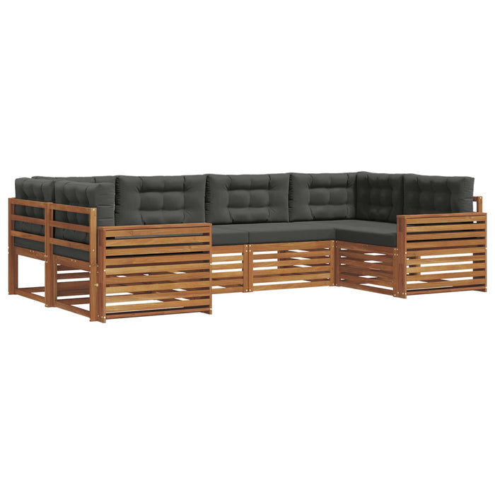 Set de canapele de exterior cu pernă 6 pcs Natural și Antracit - WALTI WALTI