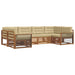 Seturi de canapele 6 pcs Natural și Bej Lemn Solid de Acacia - WALTI WALTI