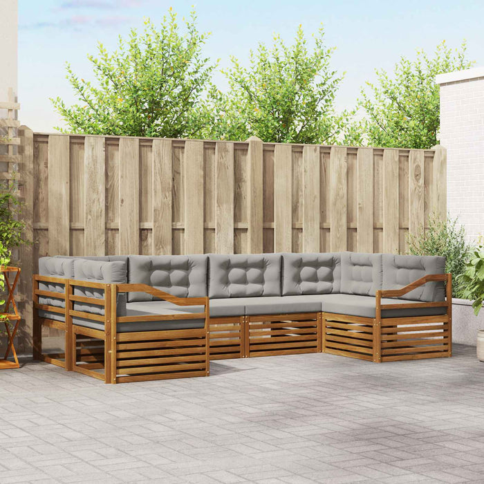 Seturi de canapele cu pernă 6 pcs Gri natural și deschis - WALTI WALTI
