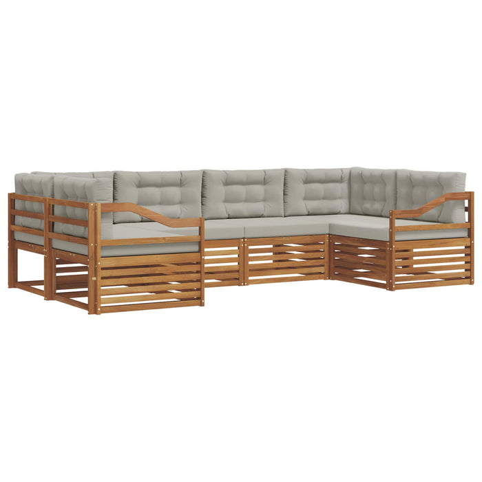 Seturi de canapele cu pernă 6 pcs Gri natural și deschis - WALTI WALTI