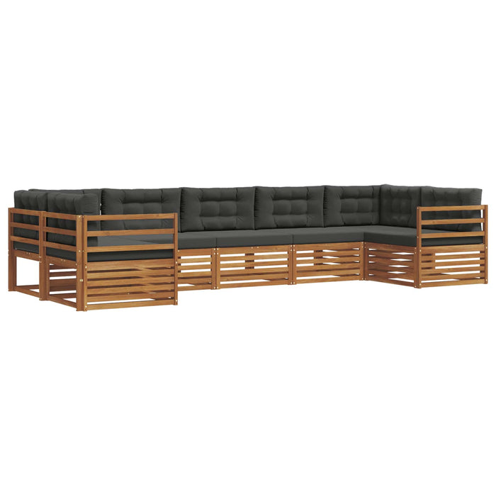 Set de canapele de exterior cu pernă 7 pcs Natural și Antracit - WALTI WALTI