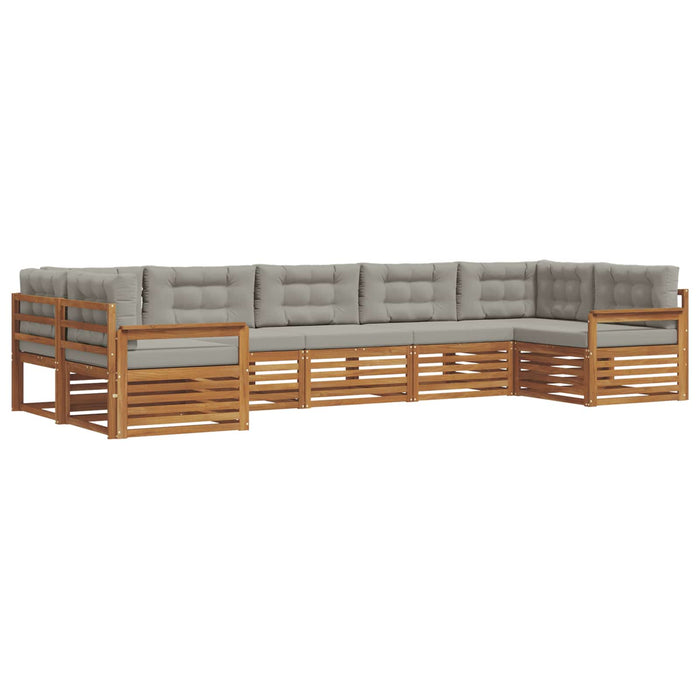 Seturi de canapele cu pernă 7 pcs Gri natural și deschis - WALTI WALTI