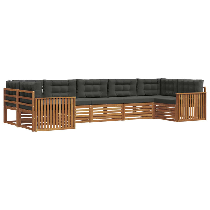 Set de canapele de exterior cu pernă 7 pcs Natural și Antracit - WALTI WALTI
