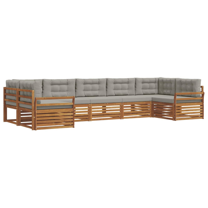 Seturi de canapele cu pernă 7 pcs Gri natural și deschis - WALTI WALTI