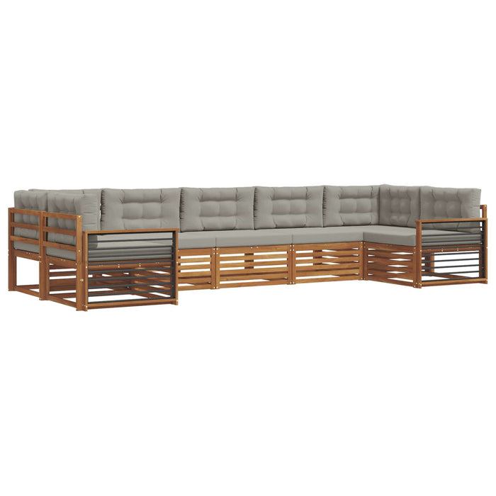 Seturi de canapele cu pernă 7 pcs Gri natural și deschis - WALTI WALTI