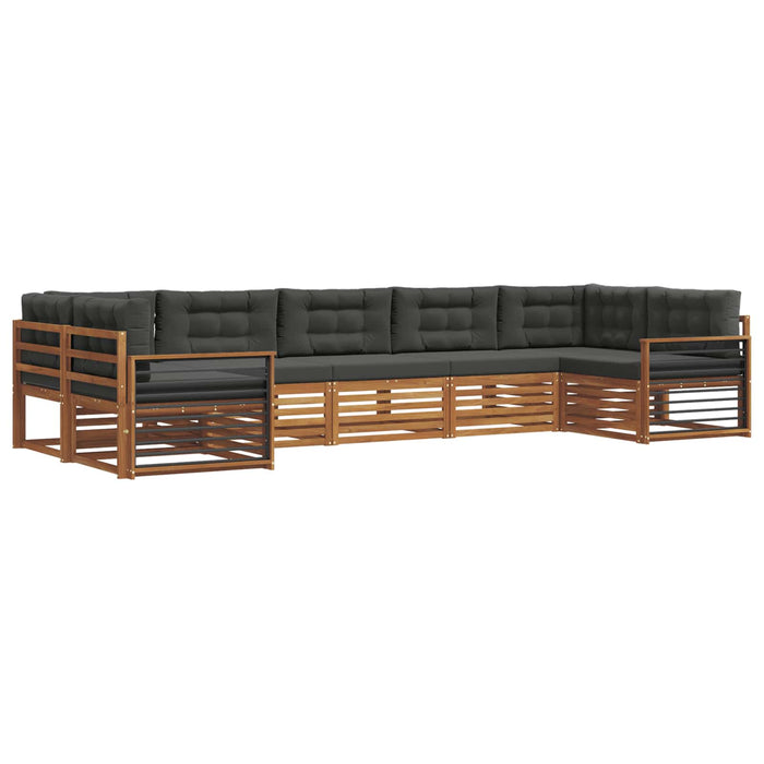 Set de canapele de exterior cu pernă 7 pcs Natural și Antracit - WALTI WALTI