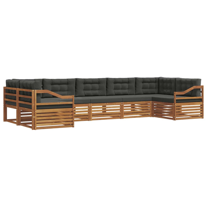 Set de canapele de exterior cu pernă 7 pcs Natural și Antracit - WALTI WALTI