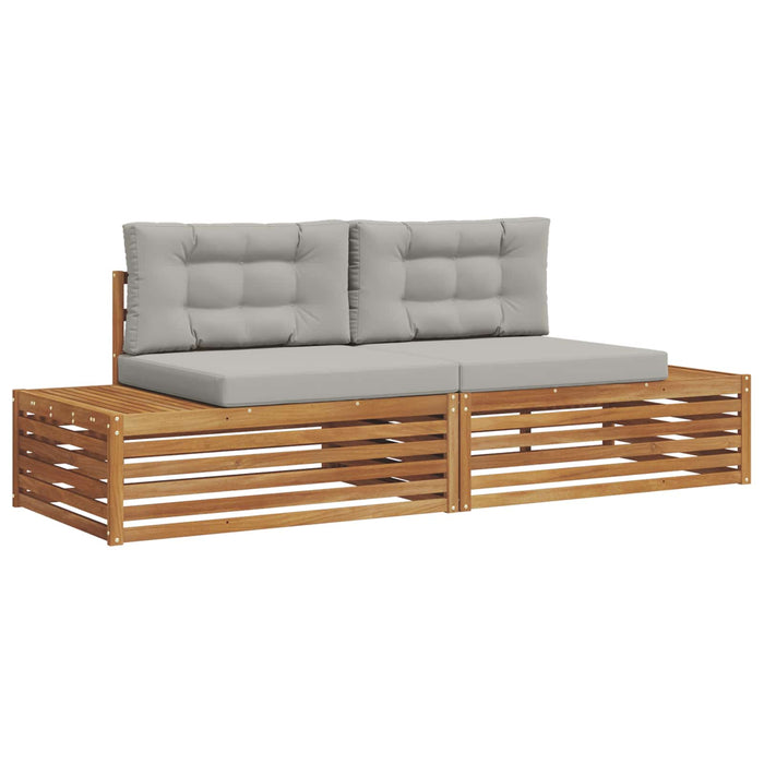 Set de canapele de exterior 6 Bucată Gri natural și deschis - WALTI WALTI