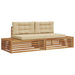 Set de canapele de exterior cu pernă 6 Bucată Natural și Bej - WALTI WALTI