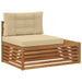 Set de canapele de exterior cu pernă 6 Bucată Natural și Bej - WALTI WALTI