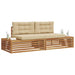 Set de canapele de exterior cu pernă 6 Bucată Natural și Bej - WALTI WALTI