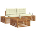Set de canapele de exterior cu pernă 3 Bucată Natural și Crem - WALTI WALTI