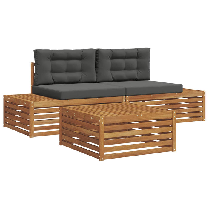Set de canapele de exterior 3 Bucată Natural și Antracit - WALTI WALTI