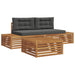 Set de canapele de exterior 3 Bucată Natural și Antracit - WALTI WALTI