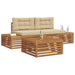 Set de canapele de exterior cu pernă 7 Bucată Natural și Bej - WALTI WALTI