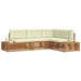 Set de canapele de exterior cu pernă 4 Bucată Natural și Crem - WALTI WALTI
