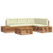 Set de canapele de exterior cu pernă 5 Bucată Natural și Crem - WALTI WALTI