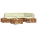 Set de canapele de exterior cu pernă 5 Bucată Natural și Crem - WALTI WALTI