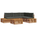 Set de canapele de exterior 5 Bucată Natural și Antracit - WALTI WALTI