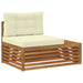 Set de canapele de exterior cu pernă 6 Bucată Natural și Crem - WALTI WALTI