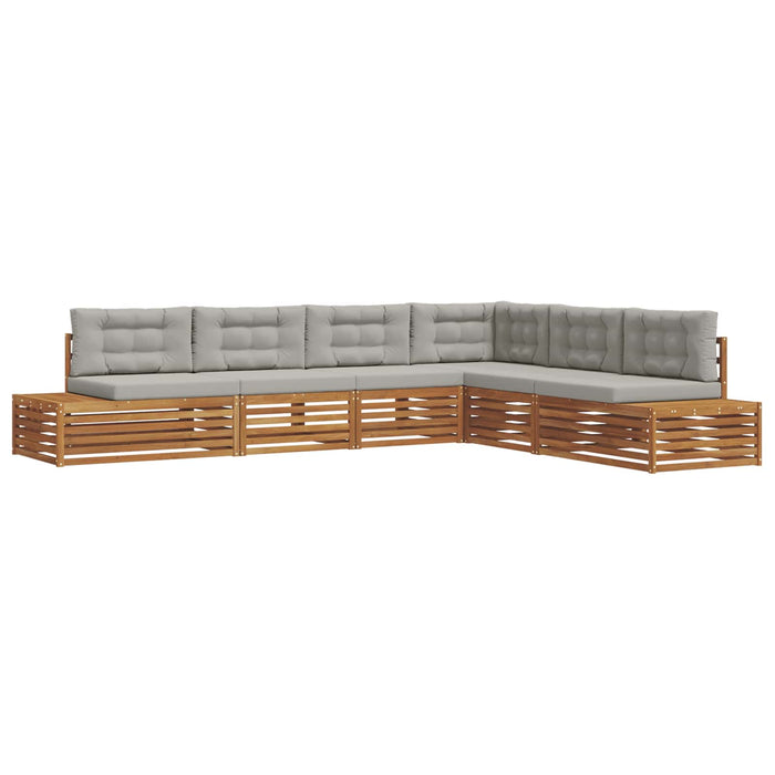 Set de canapele de exterior 19 Bucată Gri natural și deschis - WALTI WALTI