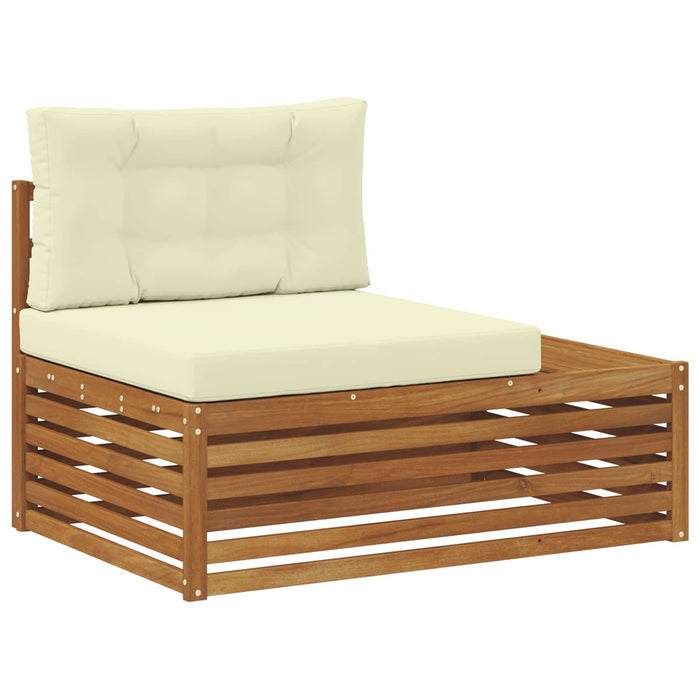 Set de canapele de exterior cu pernă 7 Bucată Natural și Crem - WALTI WALTI