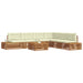 Set de canapele de exterior cu pernă 7 Bucată Natural și Crem - WALTI WALTI