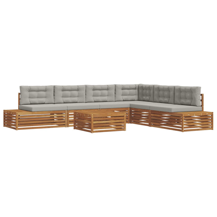 Set de canapele de exterior 20 Bucată Gri natural și deschis - WALTI WALTI