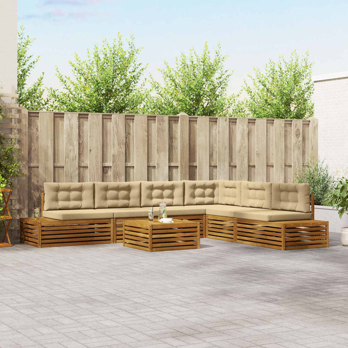Set de canapele de exterior cu pernă 20 Bucată Natural și Bej - WALTI WALTI