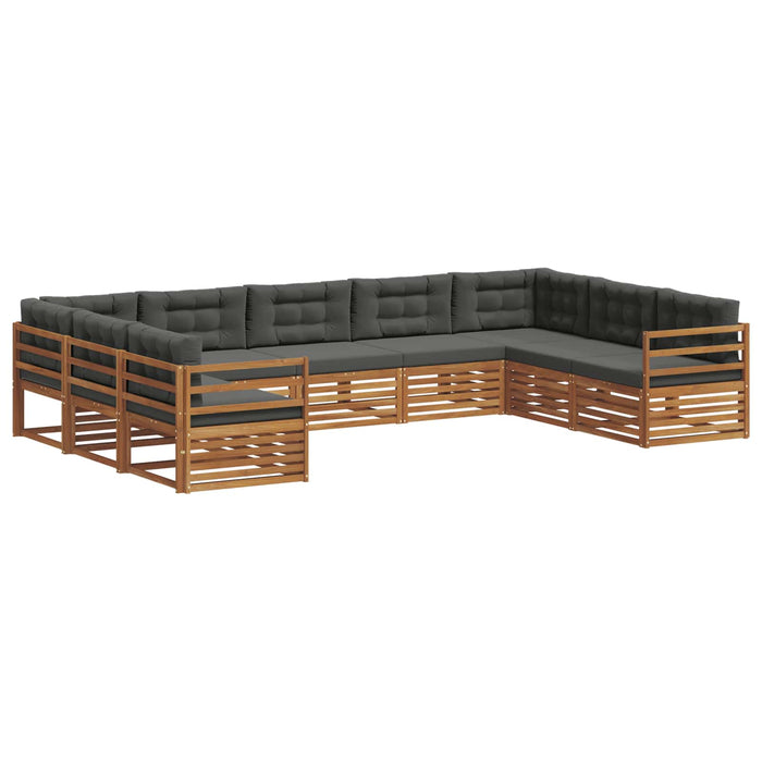 Set de canapele de exterior cu pernă 9 pcs Natural și Antracit - WALTI WALTI