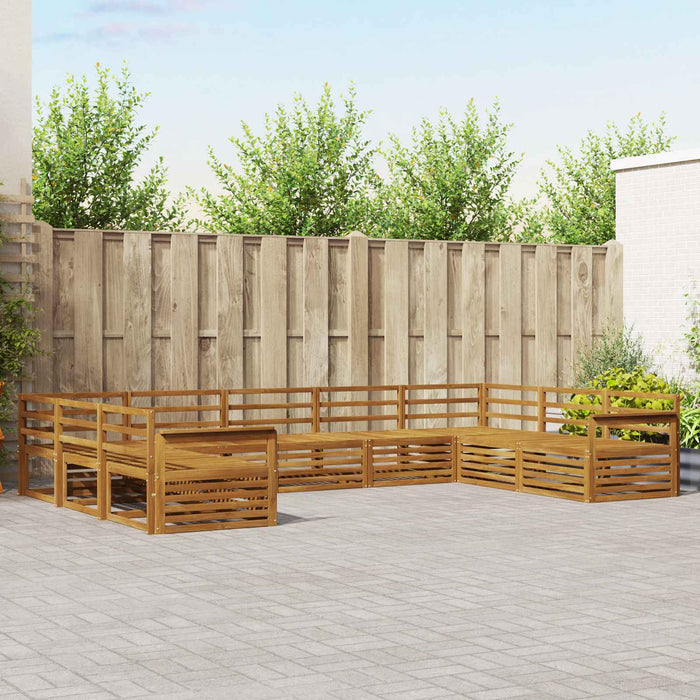 Set de canapele de exterior 9 pcs natural Lemn Solid de Acacia - WALTI WALTI