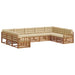 Set de canapele de exterior cu pernă 9 pcs Natural și Bej - WALTI WALTI