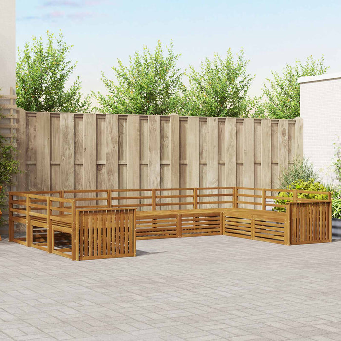 Set de canapele de exterior 9 pcs natural Lemn Solid de Acacia - WALTI WALTI