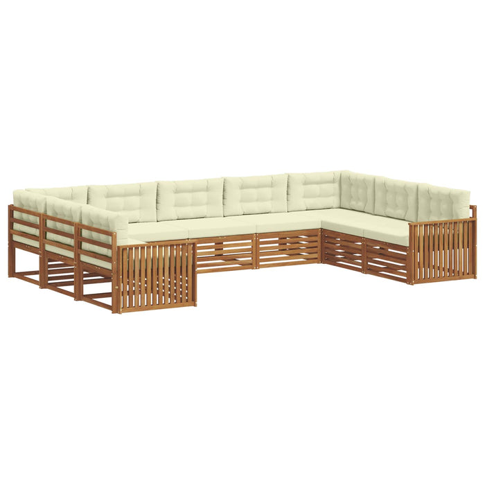 Set de canapele de exterior cu pernă 9 pcs Natural și Crem - WALTI WALTI