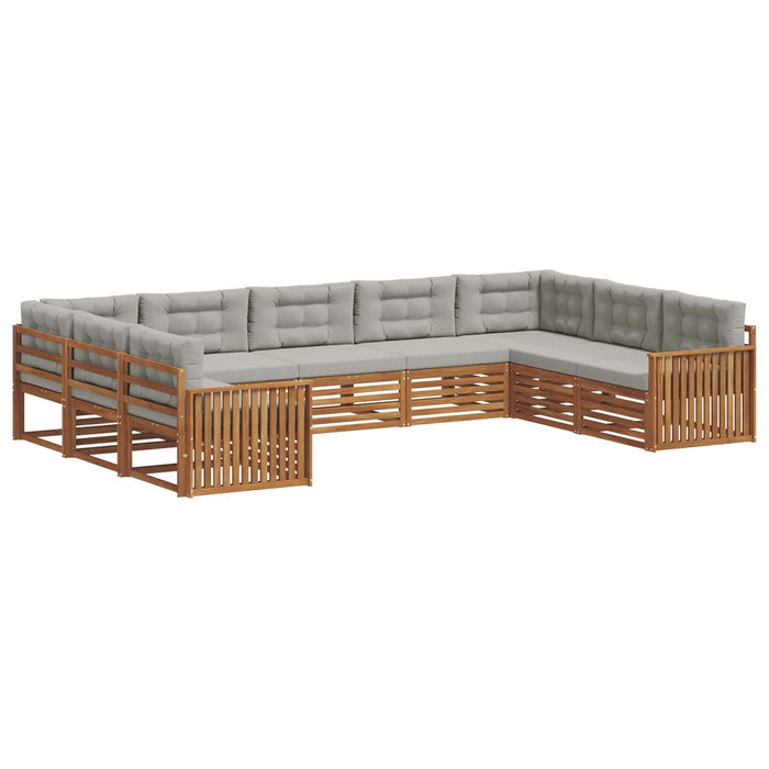 Set de canapele de exterior 9 pcs Gri natural și deschis - WALTI WALTI