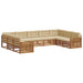 Set de canapele de exterior cu pernă 9 pcs Natural și Bej - WALTI WALTI