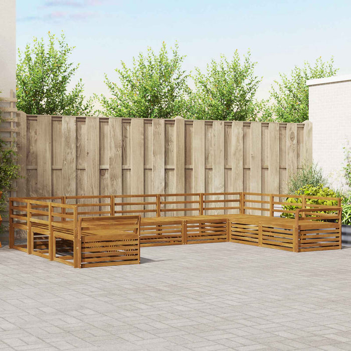 Set de canapele de exterior 9 pcs natural Lemn Solid de Acacia - WALTI WALTI