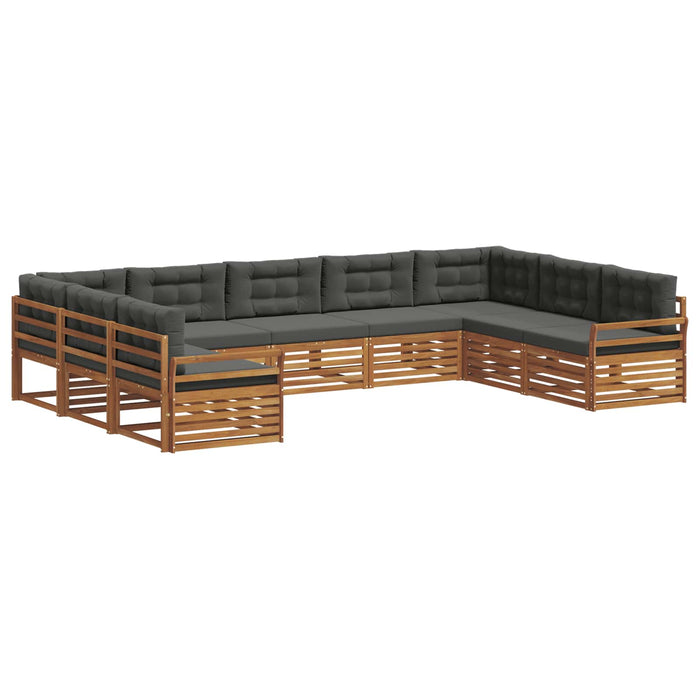 Set de canapele de exterior cu pernă 9 pcs Natural și Antracit - WALTI WALTI