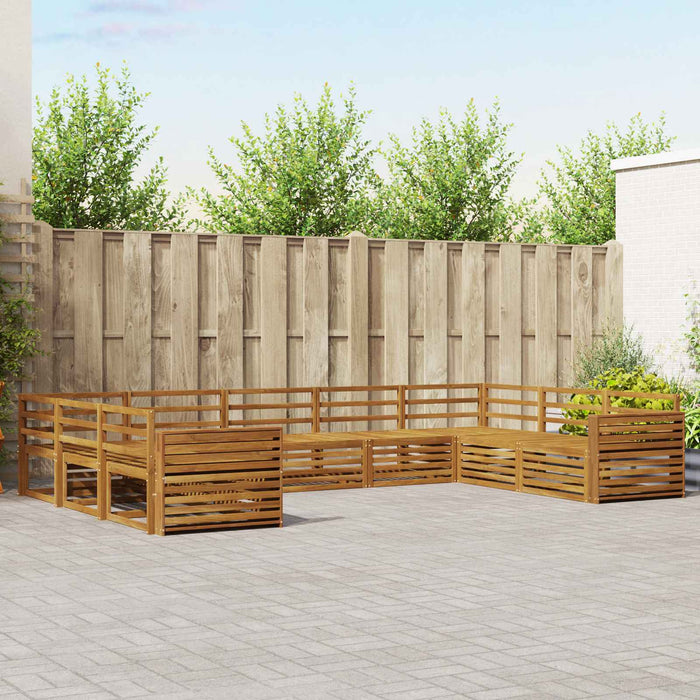 Set de canapele de exterior 9 pcs natural Lemn Solid de Acacia - WALTI WALTI