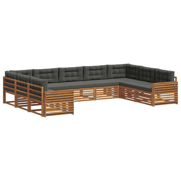 Set de canapele de exterior cu pernă 9 pcs Natural și Antracit - WALTI WALTI