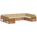 Set de canapele de exterior cu pernă 9 pcs Natural și Bej - WALTI WALTI