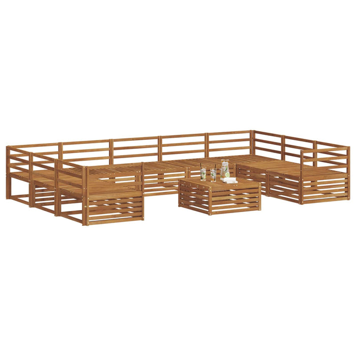 Seturi de canapele 10 pcs natural Lemn Solid de Acacia - WALTI WALTI