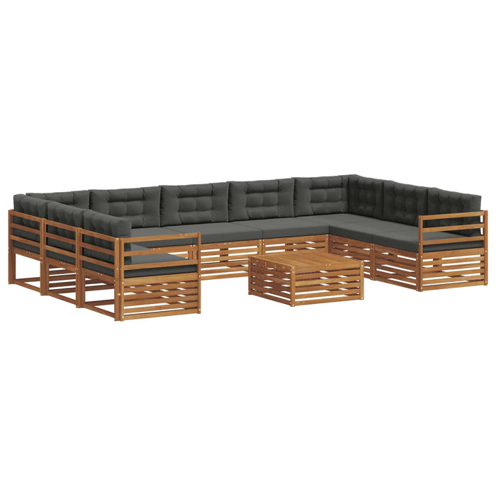 Set de canapele de exterior cu pernă 10 pcs Natural și Antracit - WALTI WALTI