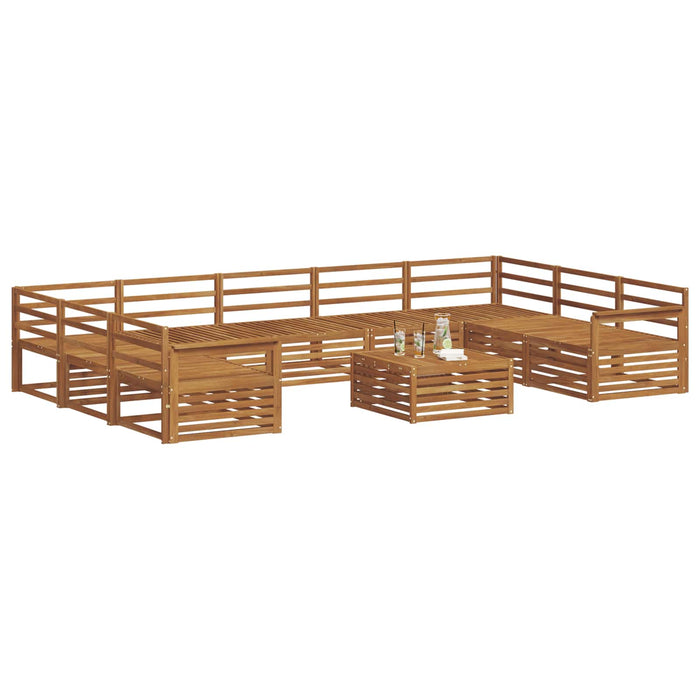 Seturi de canapele 10 pcs natural Lemn Solid de Acacia - WALTI WALTI