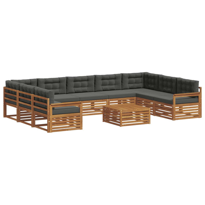 Set de canapele de exterior cu pernă 10 pcs Natural și Antracit - WALTI WALTI