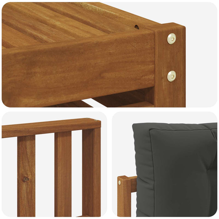 Set de canapele de exterior cu pernă 10 pcs Natural și Antracit - WALTI WALTI