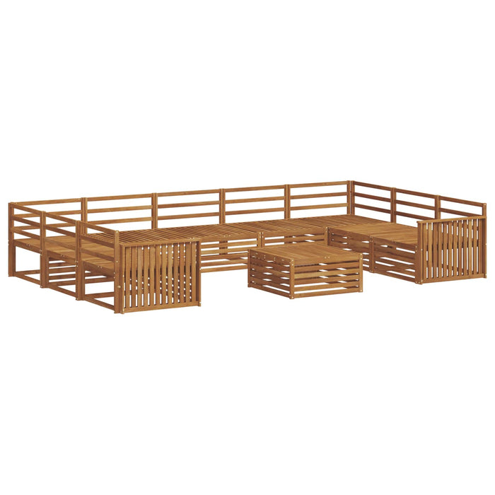Seturi de canapele 10 pcs natural Lemn Solid de Acacia - WALTI WALTI