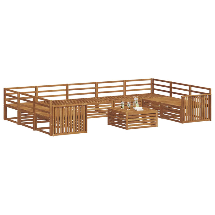 Seturi de canapele 10 pcs natural Lemn Solid de Acacia - WALTI WALTI